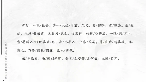七年级《狼》蒲松龄通用PPT课件