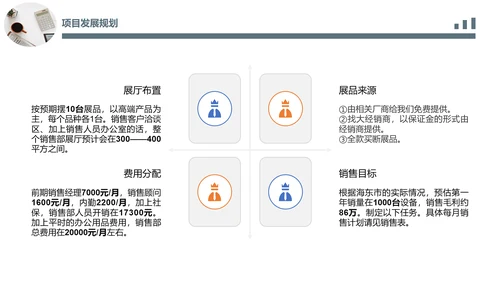 简约办公场景商业计划书PPT模板