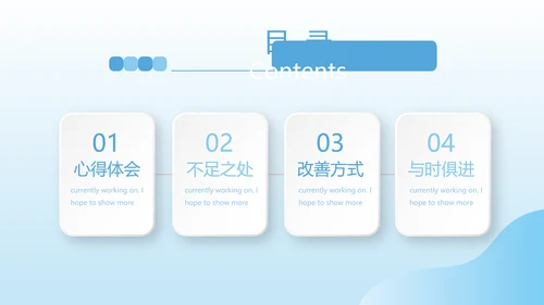 蓝色简约大方医疗医生工作心得体会动态PPT模板