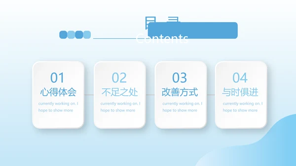 蓝色简约大方医疗医生工作心得体会动态PPT模板