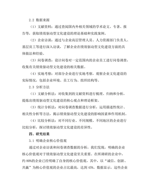 绩效驱动型文化建设的路径研究