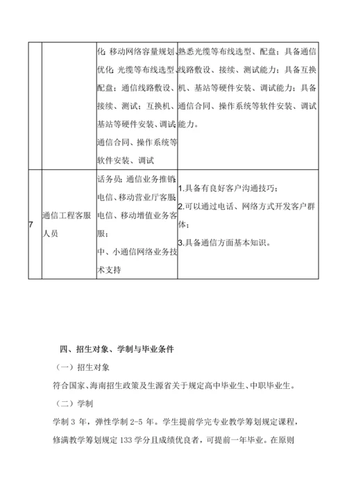 移动通信技术专业人才培养方案样本.docx