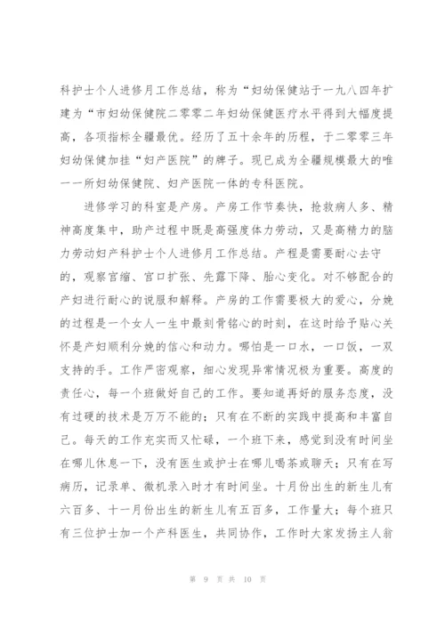 护士个人进修工作总结.docx