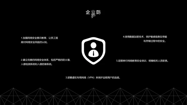 黑色简约几何数字科技风网络安全教育PPT模板