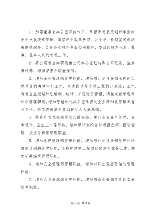 水矿集团公司机构改革方案.docx