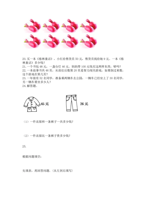小学二年级上册数学应用题100道答案下载.docx
