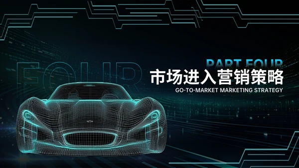 青绿色科技风汽车商业计划书PPT模板