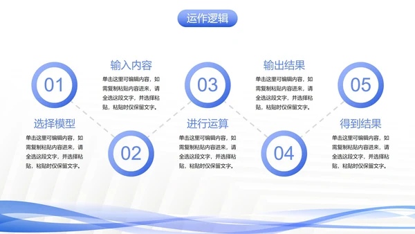 白底几何形状简约线条AI项目计划书PPT模板