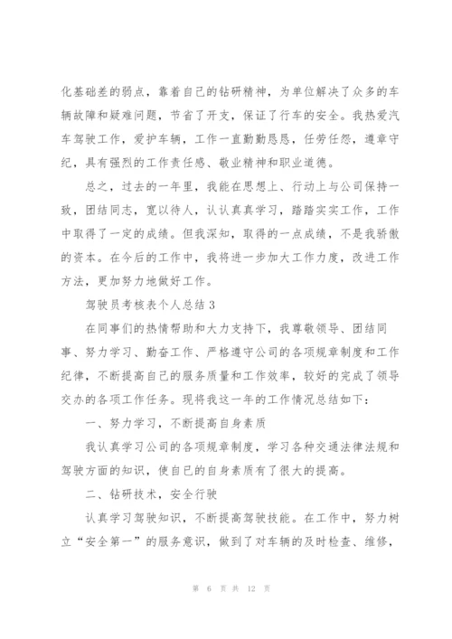 驾驶员考核表个人总结5篇.docx