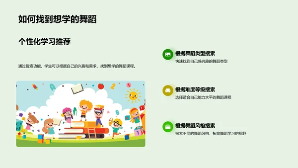 舞蹈学习APP教程PPT模板