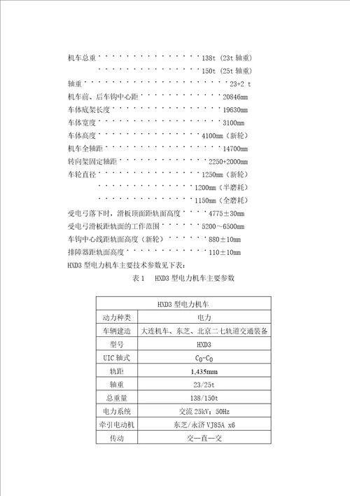 HXD3型电力机车运用检修工艺设计