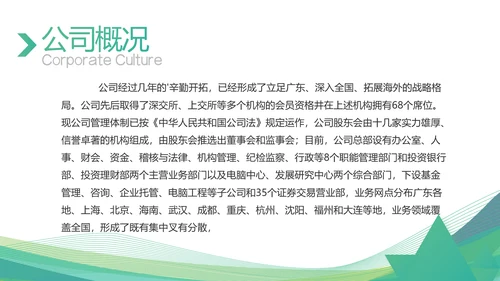绿色清新医疗医药公司简介动态PPT