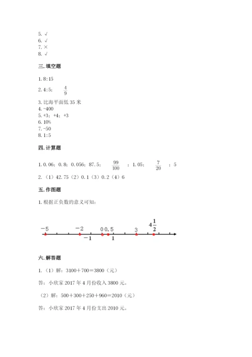 六年级下册数学期末测试卷及完整答案【各地真题】.docx