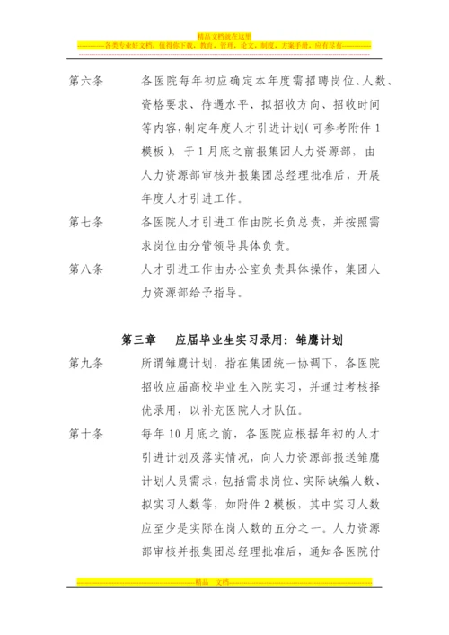 某医院管理集团人才引进规划方案.docx