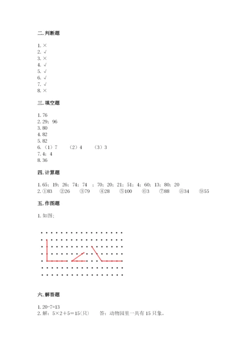 小学二年级上册数学期中测试卷【考点梳理】.docx