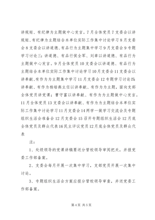 联合支部“两学一做”学习教育主要工作实施方案.docx