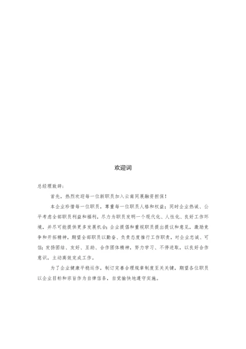 融资担保有限公司员工手册模板.docx