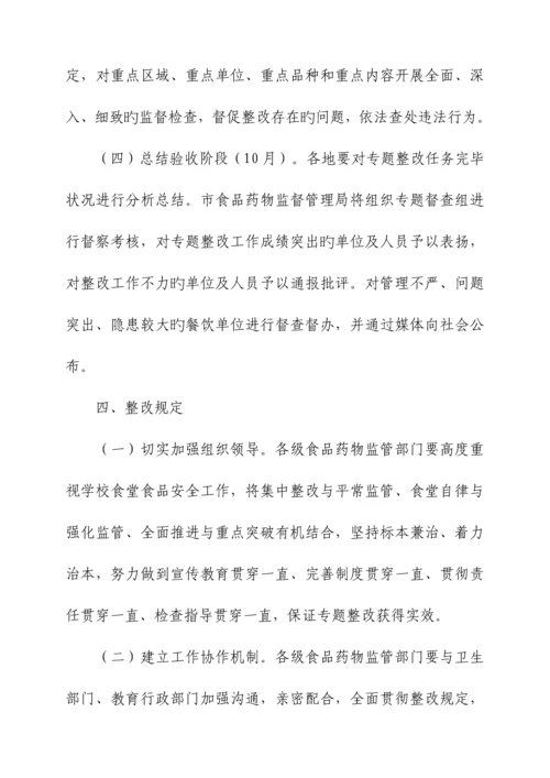 学校食品安全专项整治工作方案.docx