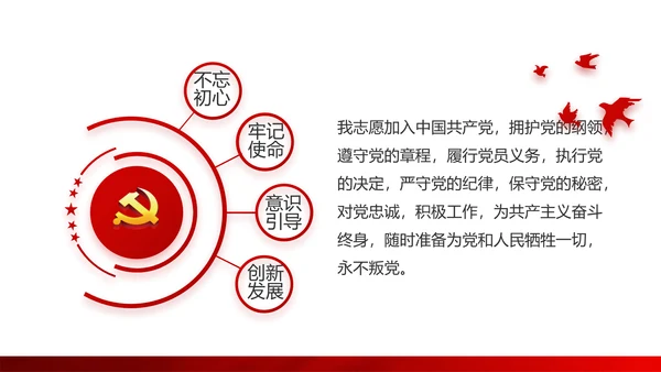 红色党建党支部年终总结述职报告学习教育PPT