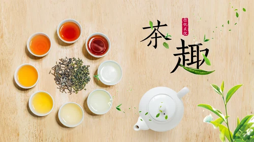 绿色唯美茶文化品茶论道PPT模板