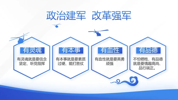 蓝色大气预备党员党建年终述职报告动态PPT