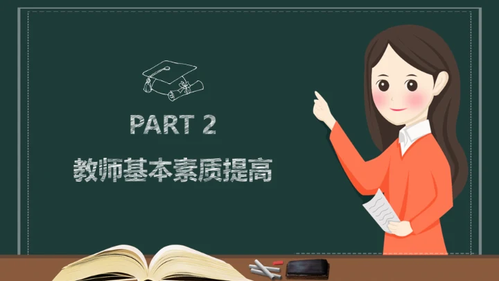 暑假教师培训心得教师公开课黑板通用PPT模板