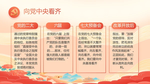 红色大气初中生开学入党动态PPT模板