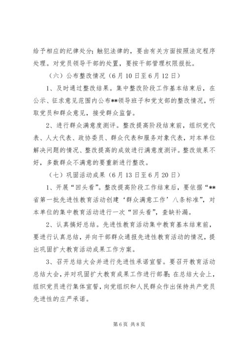 水库党支部保先活动整改提高阶段实施意见范文.docx