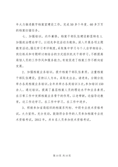 县档案局工作报告材料 (2).docx