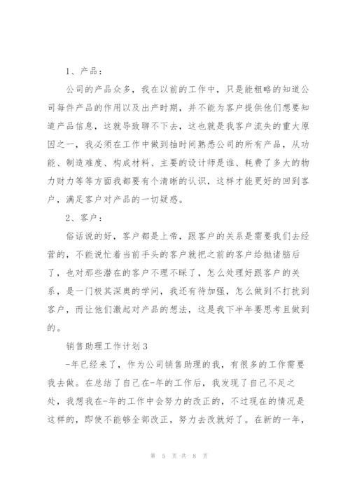 销售助理工作计划大全.docx