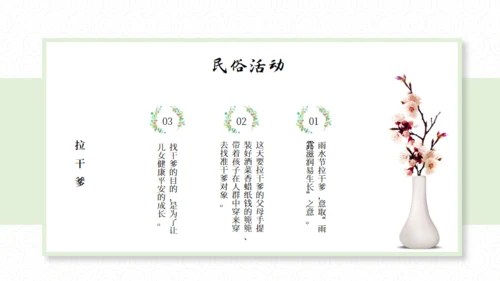 雨水中国风节气通用PPT模板