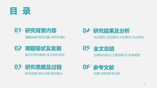 市场研究论文答辩报告通用PPT模板