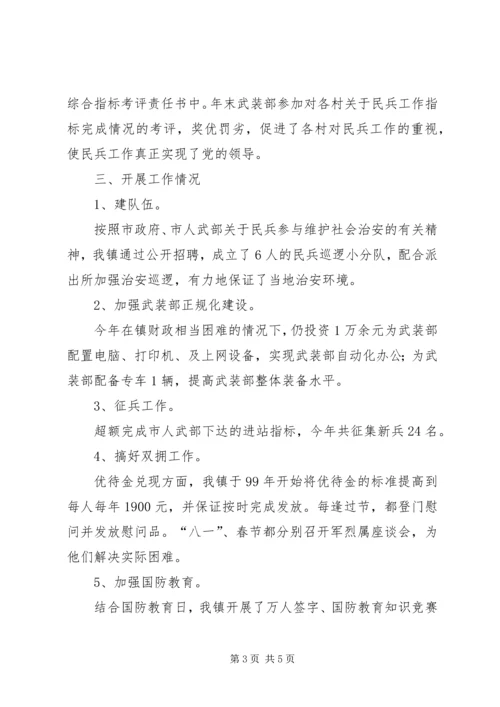 乡镇武装的工作述职报告范文.docx