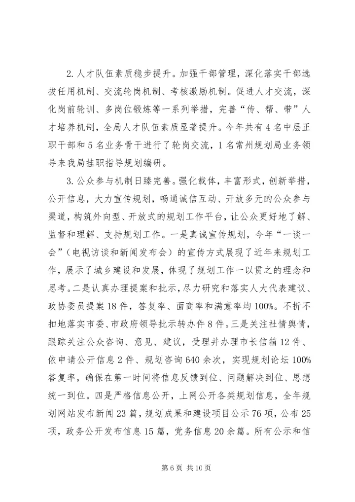 市规划局工作总结报告.docx