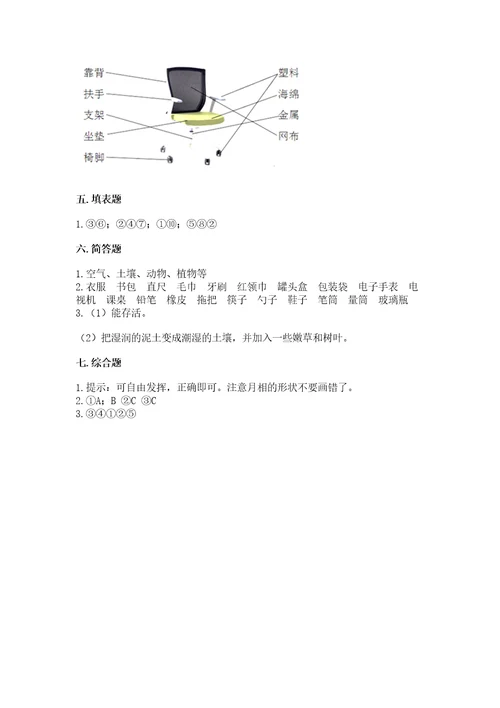 教科版小学二年级上册科学期末测试卷附答案（夺分金卷）