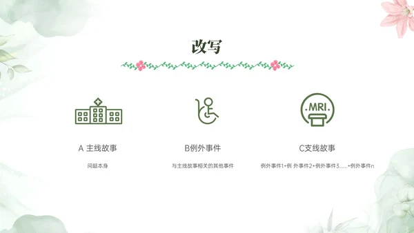 绿色小清新风格叙事护理概述业务培训PPT课件