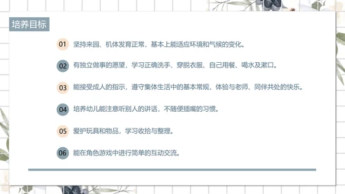 白色小清新幼儿园小班家长会PPT模板