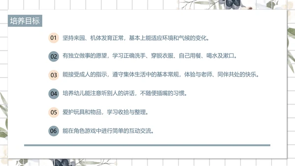 白色小清新幼儿园小班家长会PPT模板