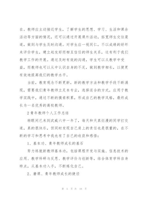 青年教师个人工作总结例文5篇.docx