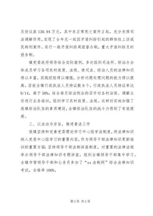 乡镇年度法治政府建设工作总结.docx