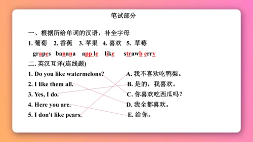 人教PEP版三年级下册英语预习课件