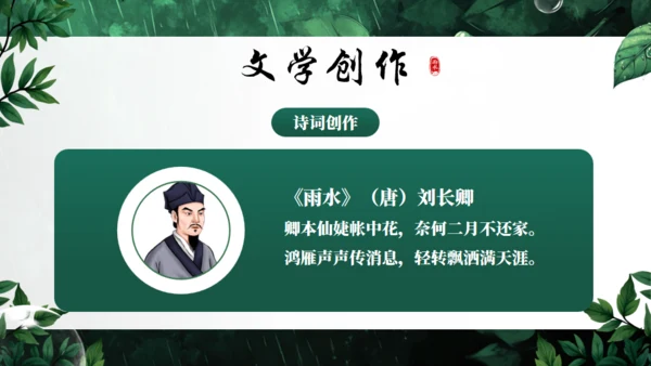 雨水节气通用PPT模板
