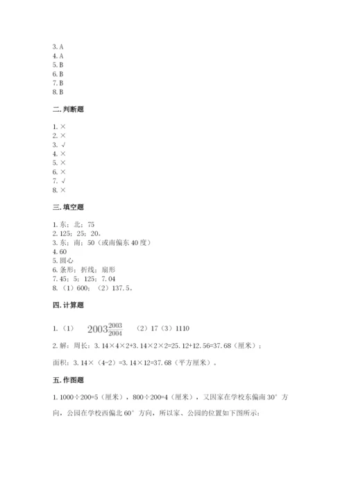 2022人教版六年级上册数学期末考试试卷精品（名师系列）.docx