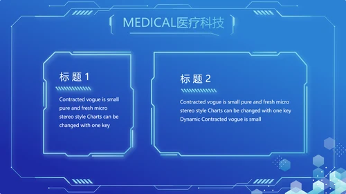 蓝色医疗科技信息化建设工作总结PPT