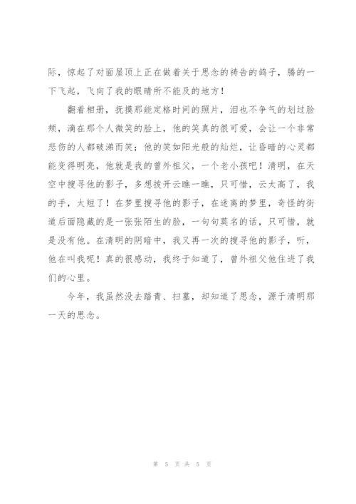 小学生清明节心得体会范本合集.docx