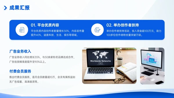 互联网企业部门汇报会议模板