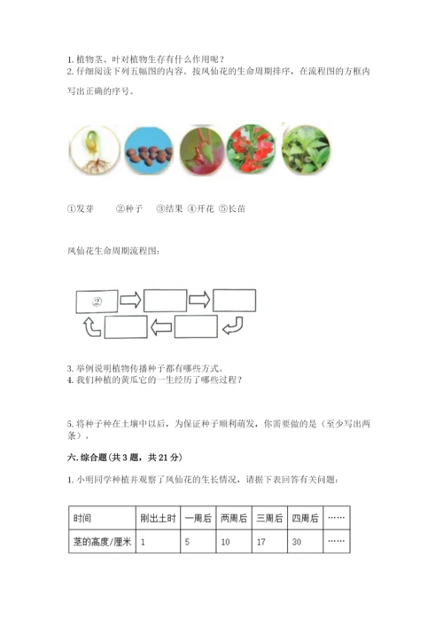 教科版科学四年级下册第一单元《植物的生长变化》测试卷含答案【巩固】.docx