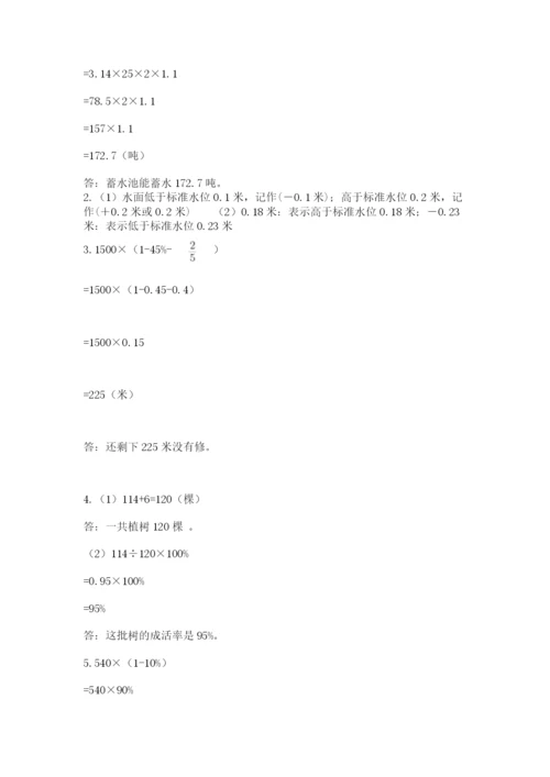 西师大版数学小升初模拟试卷及完整答案【有一套】.docx