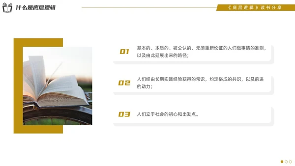 实拍风底层逻辑读书分享PPT