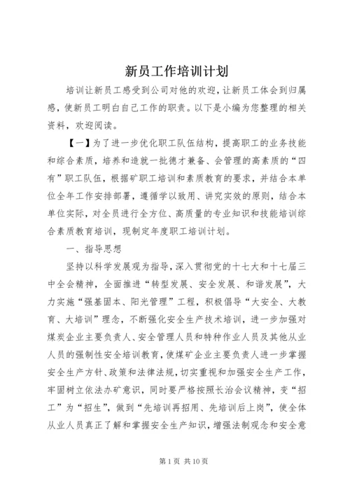 新员工作培训计划.docx